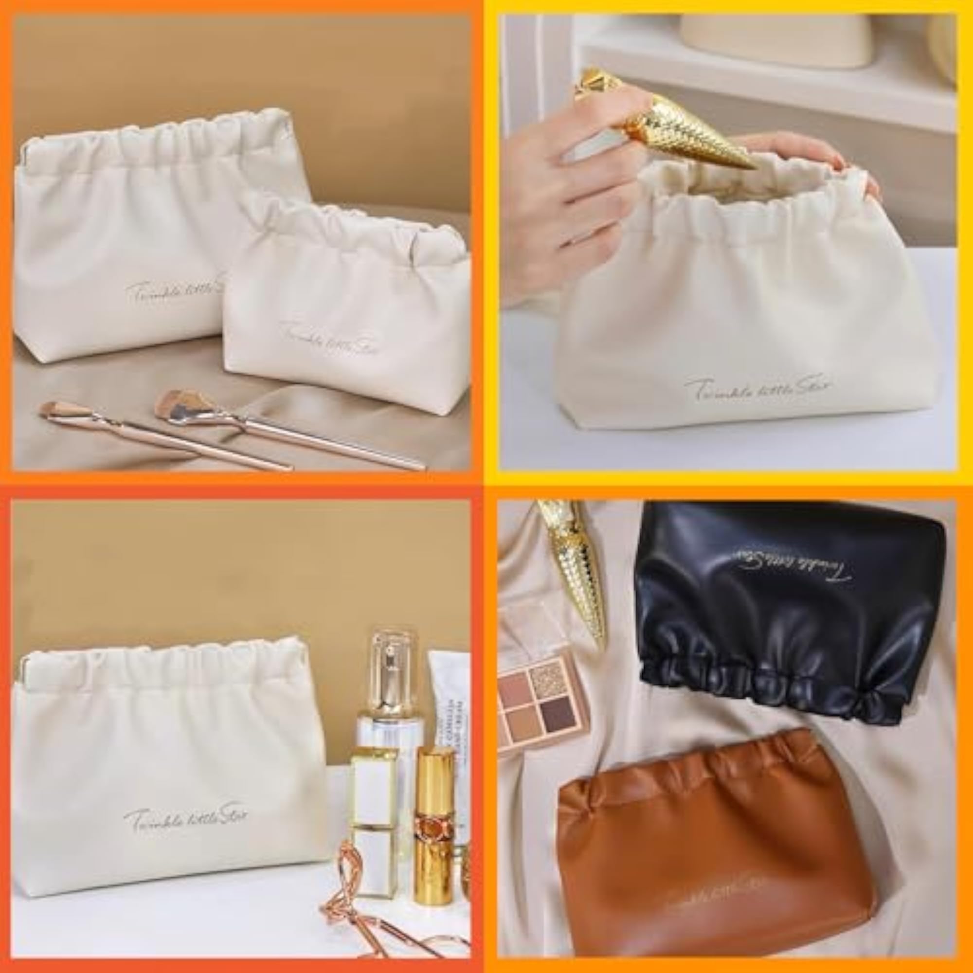 2 PCS Waterproof Mini Makeup Bag Set for Women